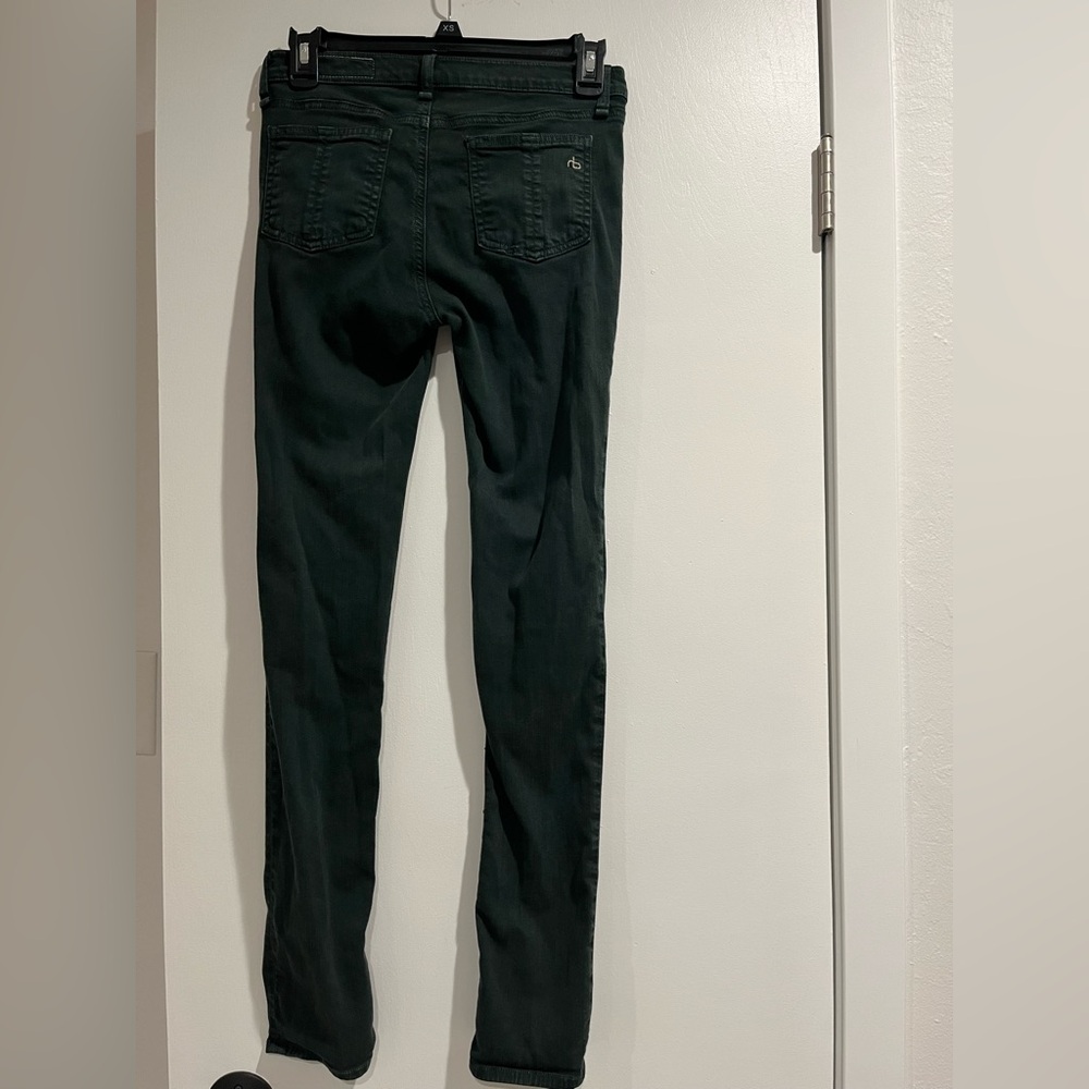 RAG & BONE/ JEAN Forest Green Skinny Denim 5-Pocket JEANS Size 26 - Picture 5 of 12